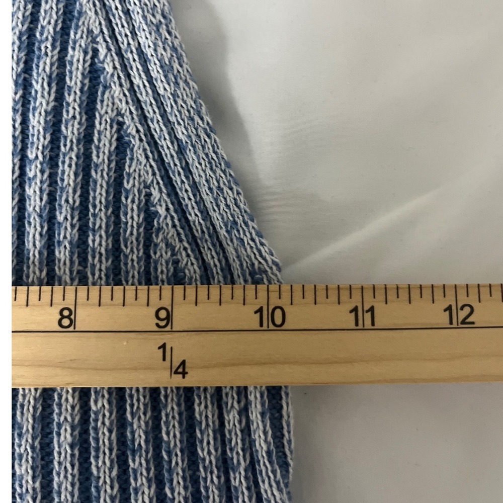 Urban Outfitters Y2K Blue White Ribbed Knit Sleeveless Bodycon Midi‎ Dress Large - Picture 11 of 15